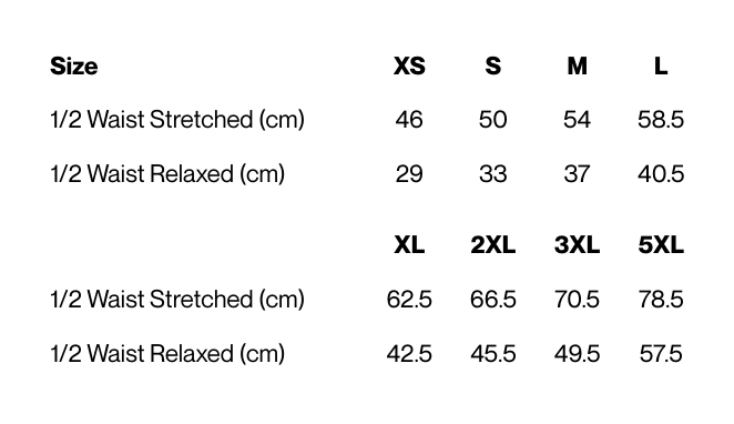 Size guide – Classic Scrubs Cargo Pant Unisex