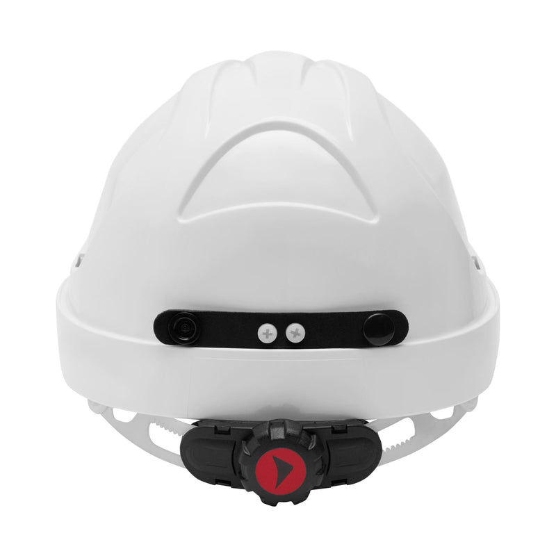 V9 Unvented Hard Hat Non-Metal w/ Lamp Bracket + Ratchet Harness