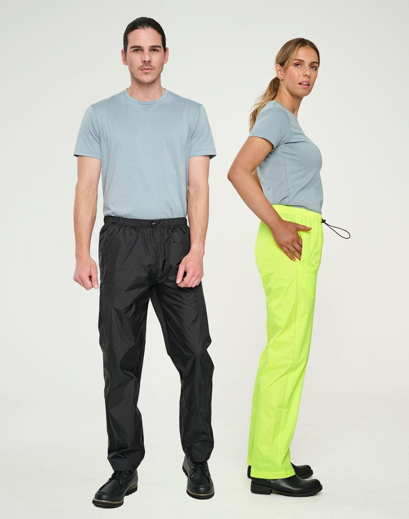 Winning Spirit HP02 Light Weight Nylon Waterproof Rain Pants Unisex – Hi Vis