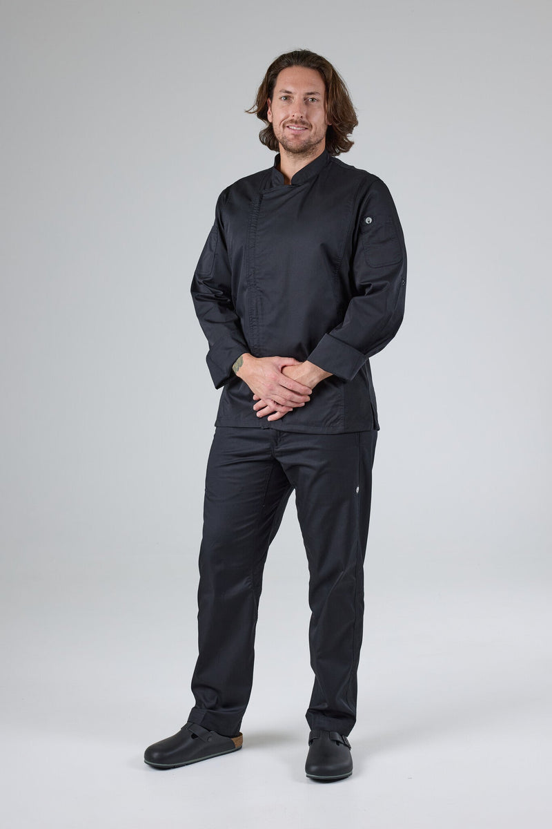 Chef Works BCLZ008 Hartford Mens Zipper Chef Jacket (5XL) – product photo