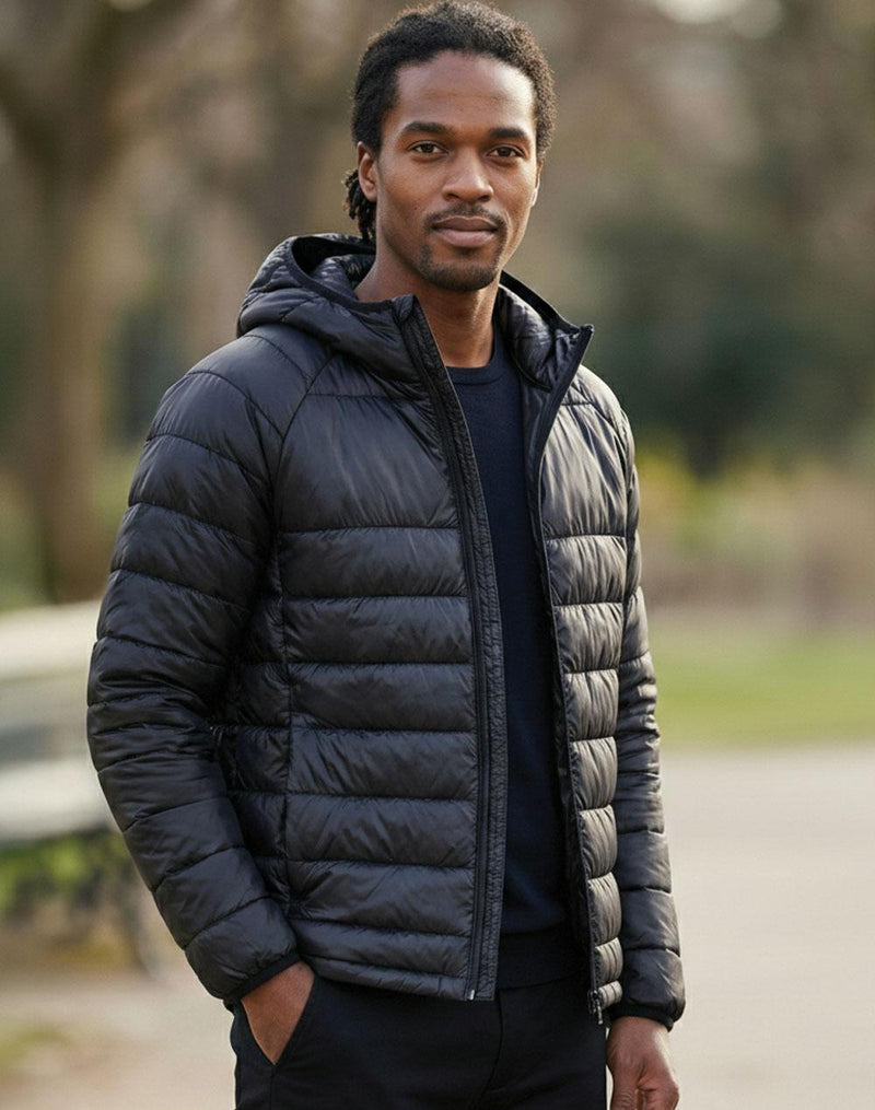 Winning Spirit JK67 Sustainable Lightweight Hooded Puffer Jacket Unisex