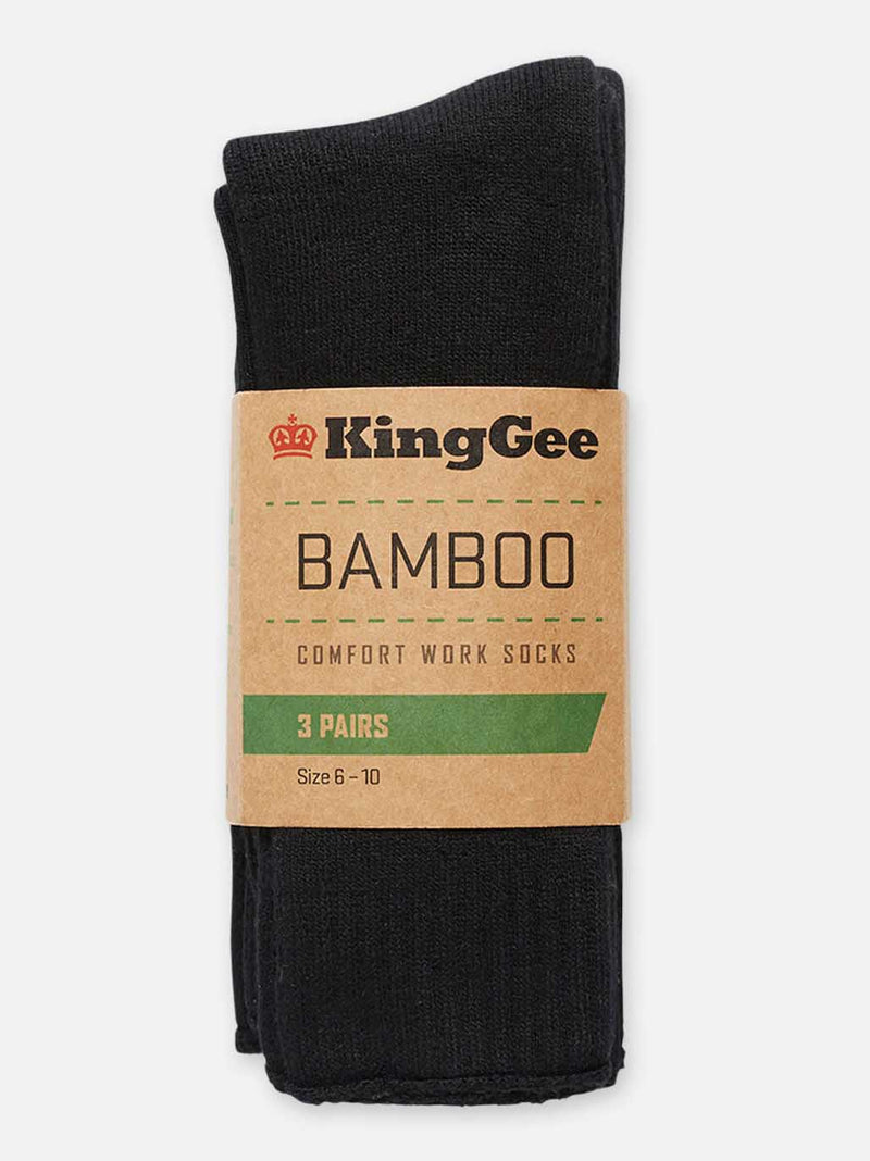 King Gee K09230 Bamboo Crew Work Socks - 3 Pack – product photo