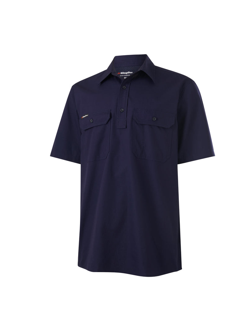 King Gee K14032 Workcool Vented Closed Front Shirt Short Sleeve Mens – product photo