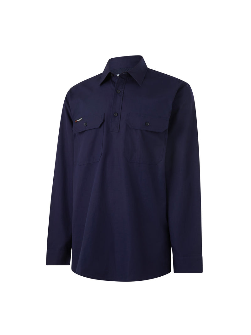 King Gee K14033 Workcool Vented Closed Front Shirt Long Sleeve Mens – product photo