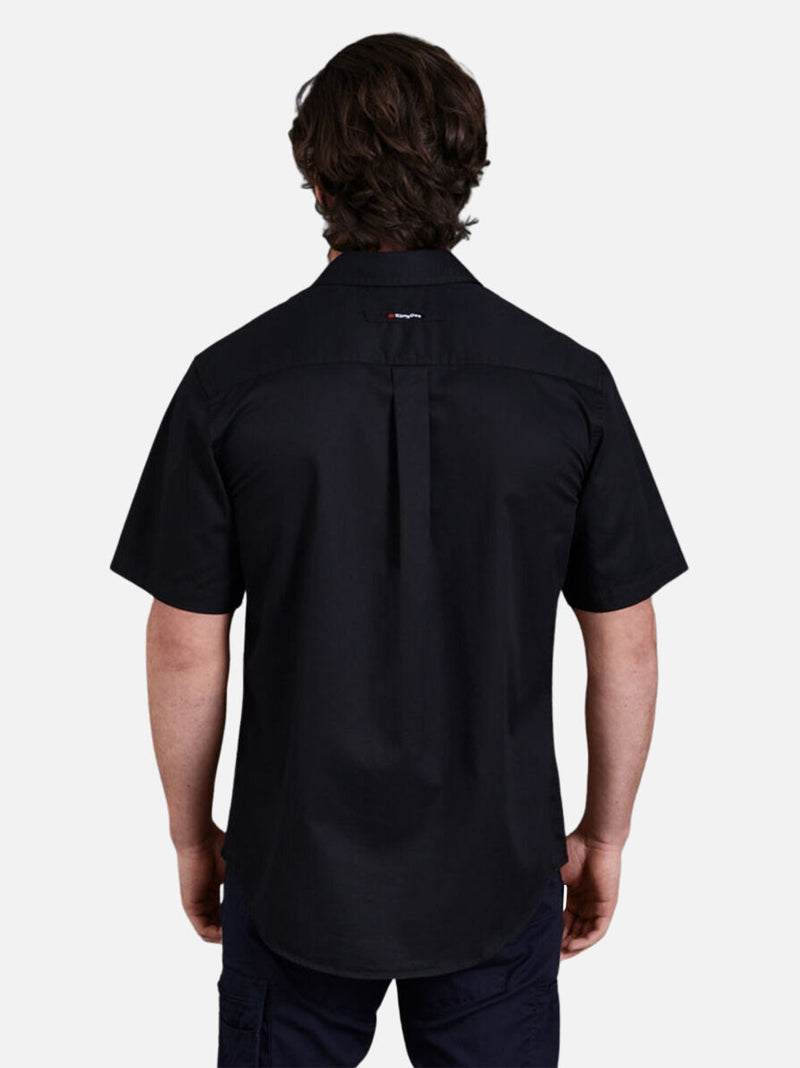 King Gee K14355 Tradies Lightweight Cotton Drill Short Sleeve Work Shirt Mens – product photo