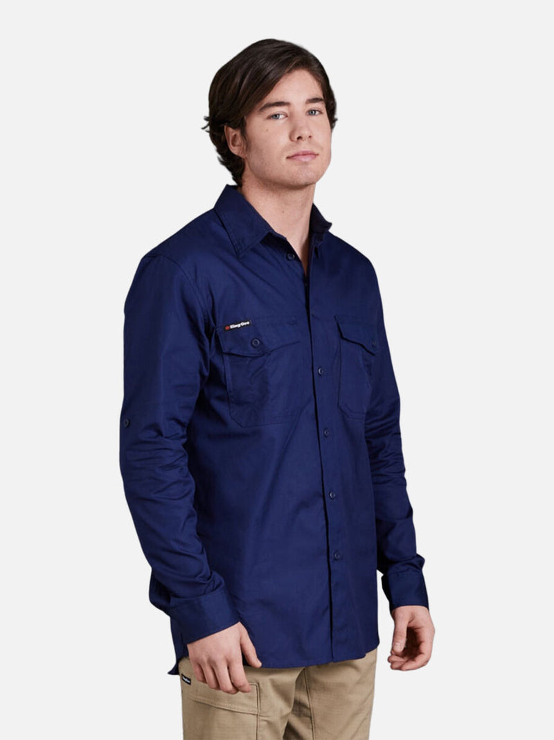 King Gee K14820 Workcool 2 Lightweight Ripstop Long Sleeve Work Shirt Mens – product photo