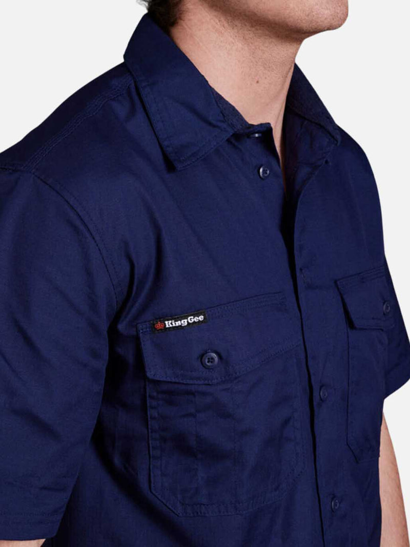 King Gee K14825 Workcool 2 Lightweight Ripstop Short Sleeve Work Shirt Mens – product photo