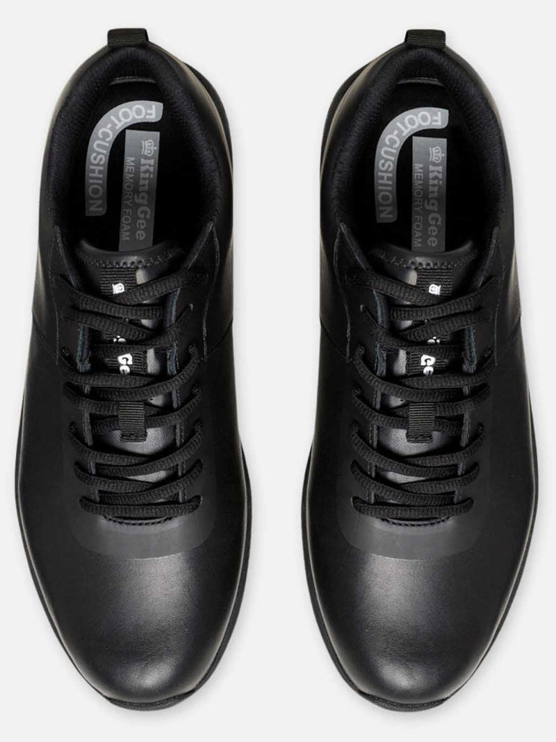 King Gee K22245 Superlite Leather Lace Up Work Shoes - Black – product photo