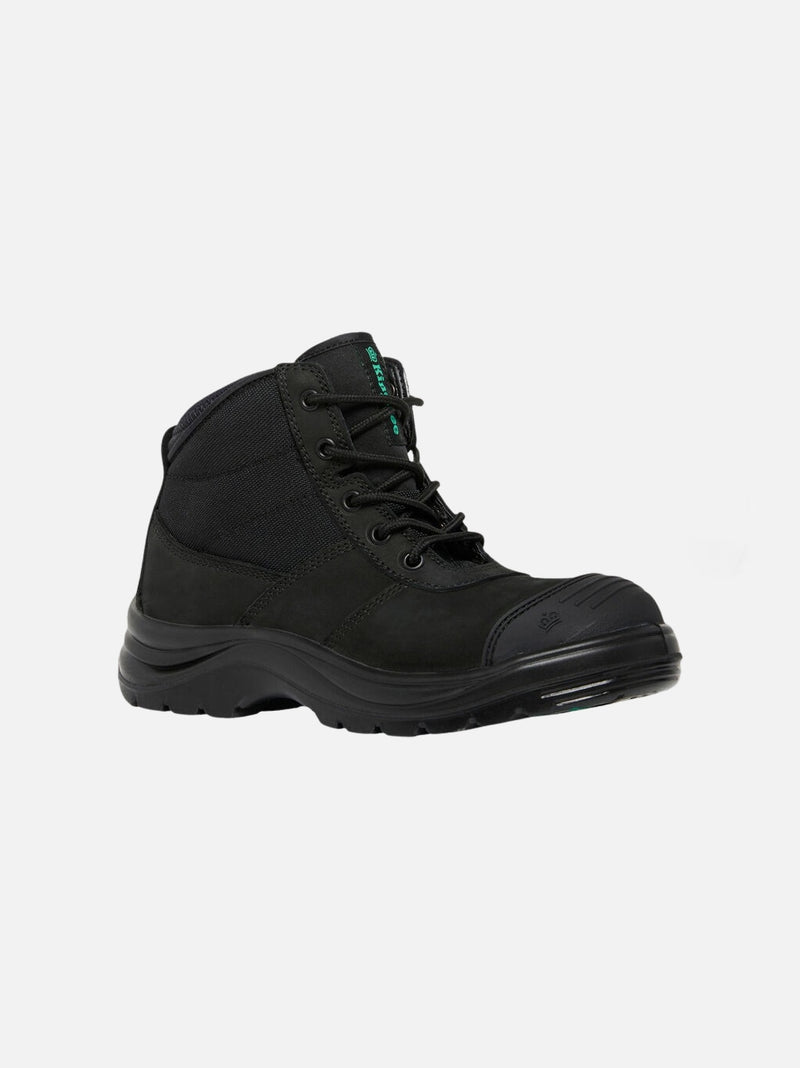 King Gee K26490 Tradie Zip/Lace Steel Cap Work Boots 5" - Black Ladies – product photo