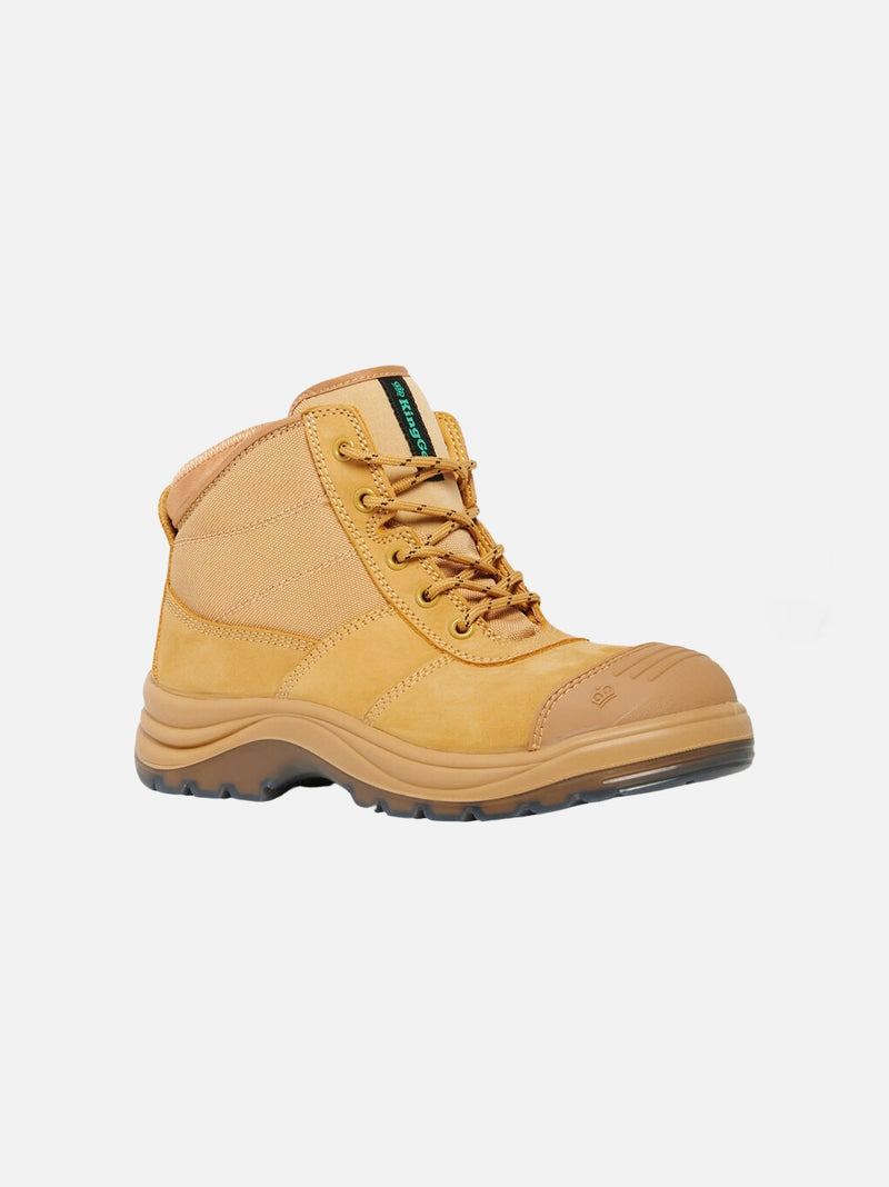 King Gee K26491 Tradie Zip/Lace Steel Cap Work Boots 5" - Wheat Ladies – product photo