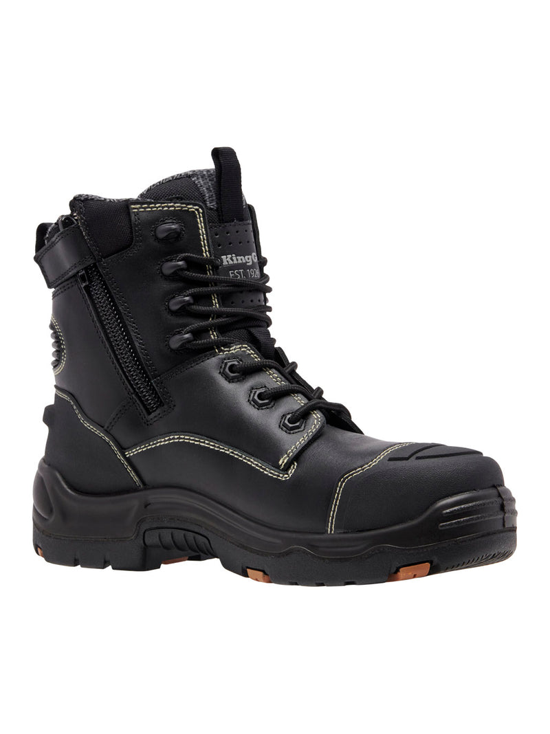 King Gee K28000 ONYX 6CZ Composite Toe Work Boot - Black – product photo