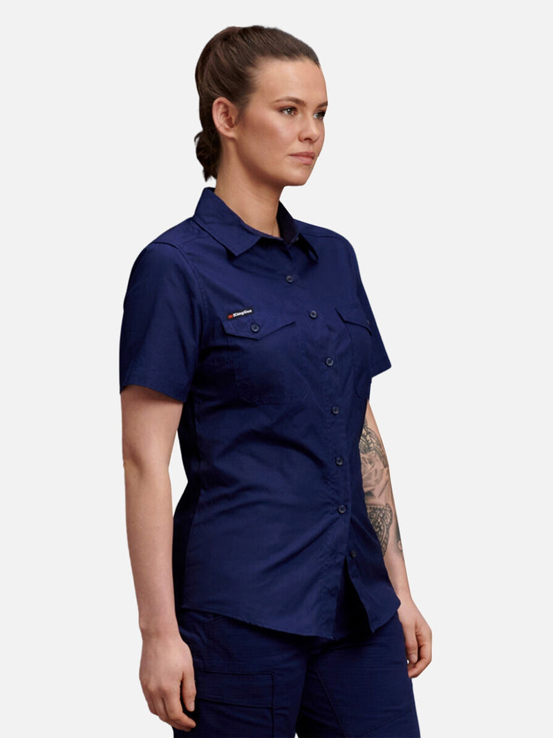 King Gee K44205 Workcool 2 Lightweight Short Sleeve Work Shirt Ladies – product photo