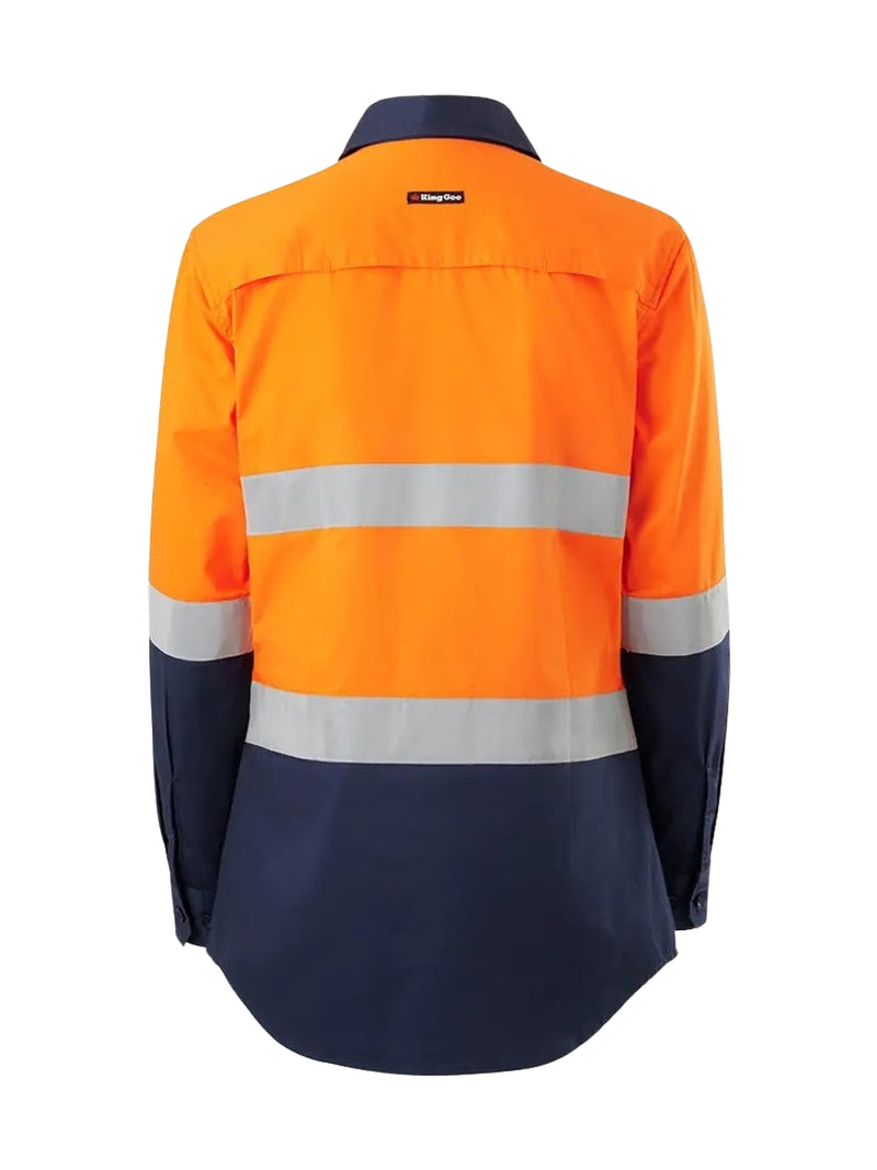 King Gee K44221 Originals Vented Drill Shirt Taped Ladies – product photo