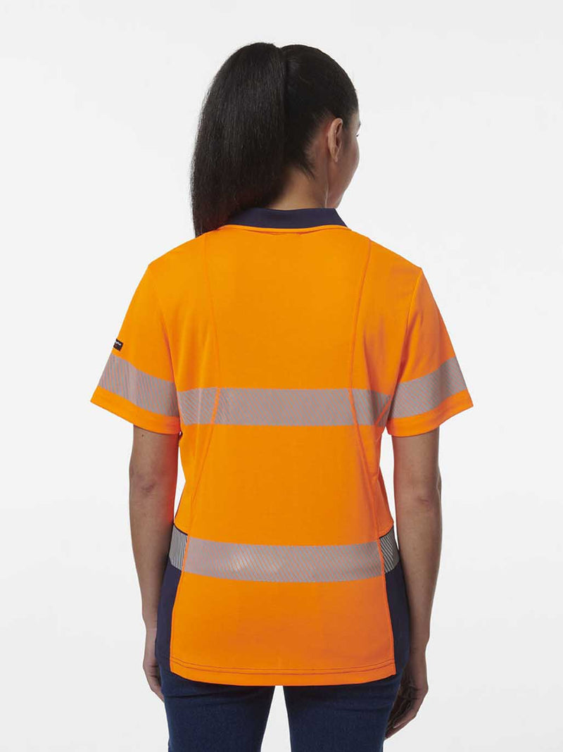 King Gee K44224 Workcool Hyperfreeze Spliced Short Sleeve Polo with Segmented Tape Ladies – product photo