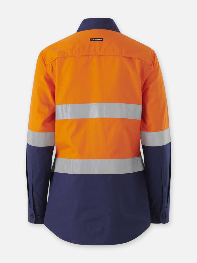 King Gee K44227 Workcool Vented Spliced Spliced Shirt Taped Long Sleeve Ladies – product photo
