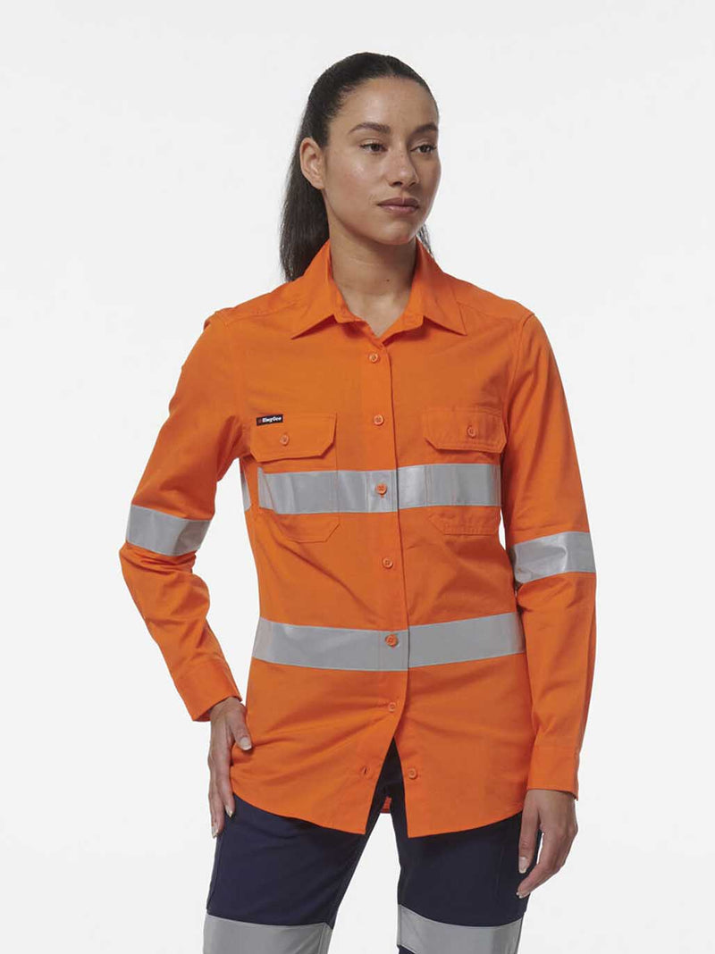 King Gee K44231 Workcool Vented Reflective Shirt Ladies – product photo