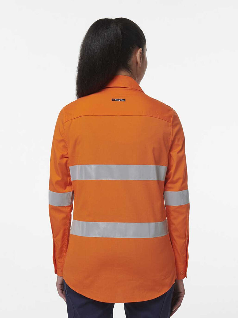 King Gee K44231 Workcool Vented Reflective Shirt Ladies – product photo