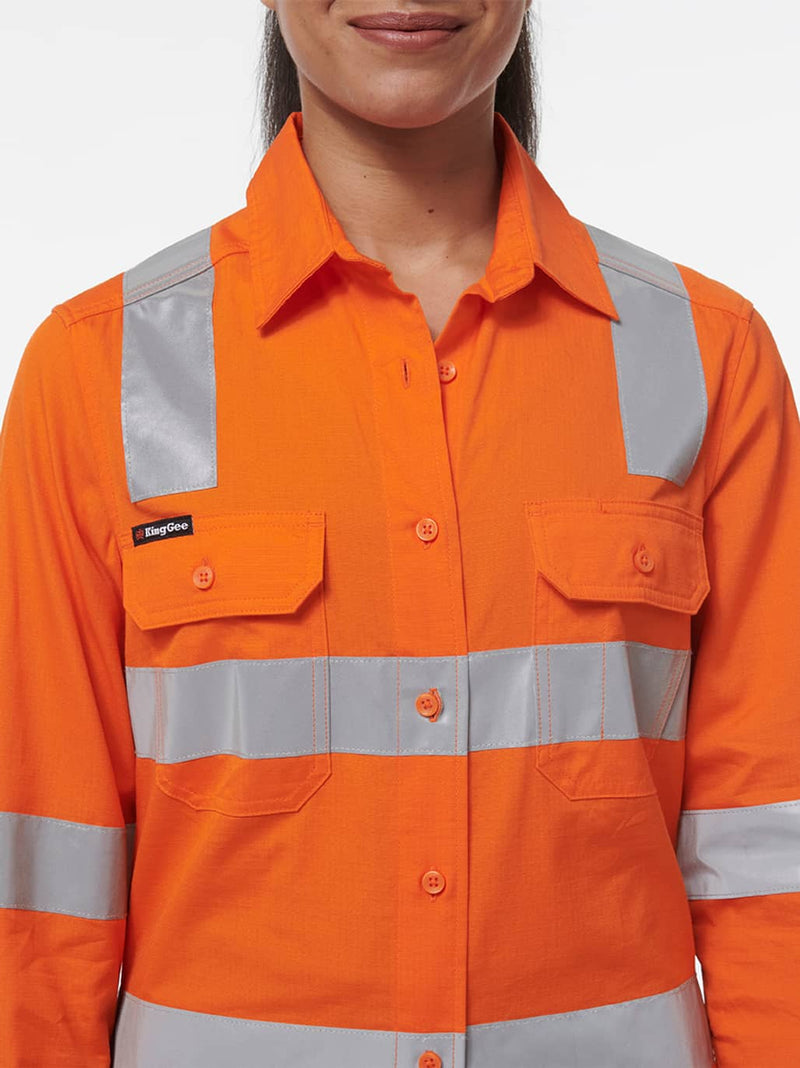 King Gee K44233 Workcool Vented X Back Shirt Ladies – product photo