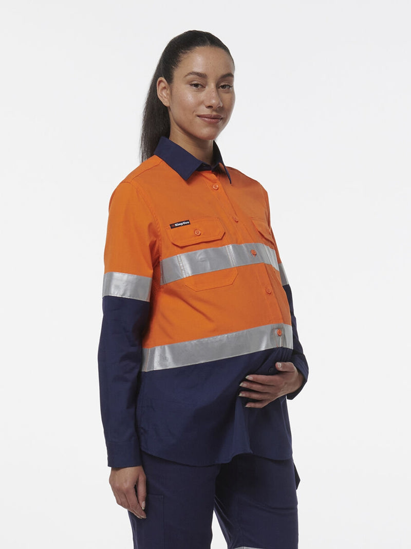 King Gee K44234 Workcool Maternity Reflective Shirt Ladies – product photo
