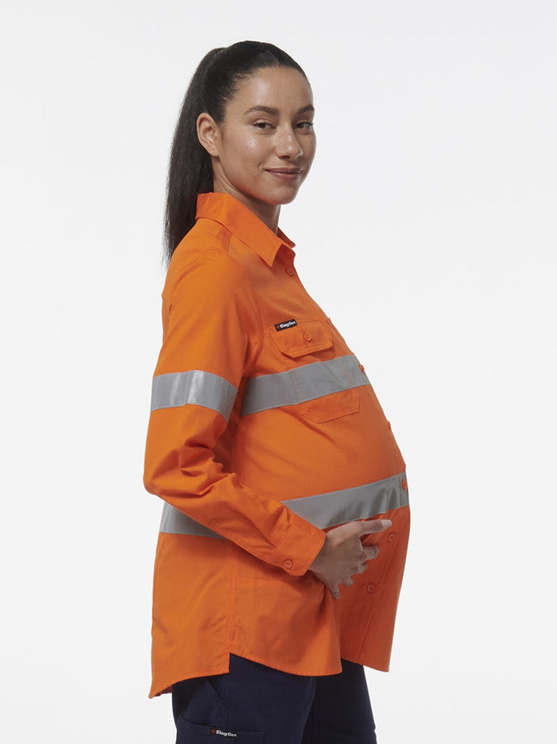 King Gee K44235 Workcool Maternity Reflective Shirt Ladies – product photo