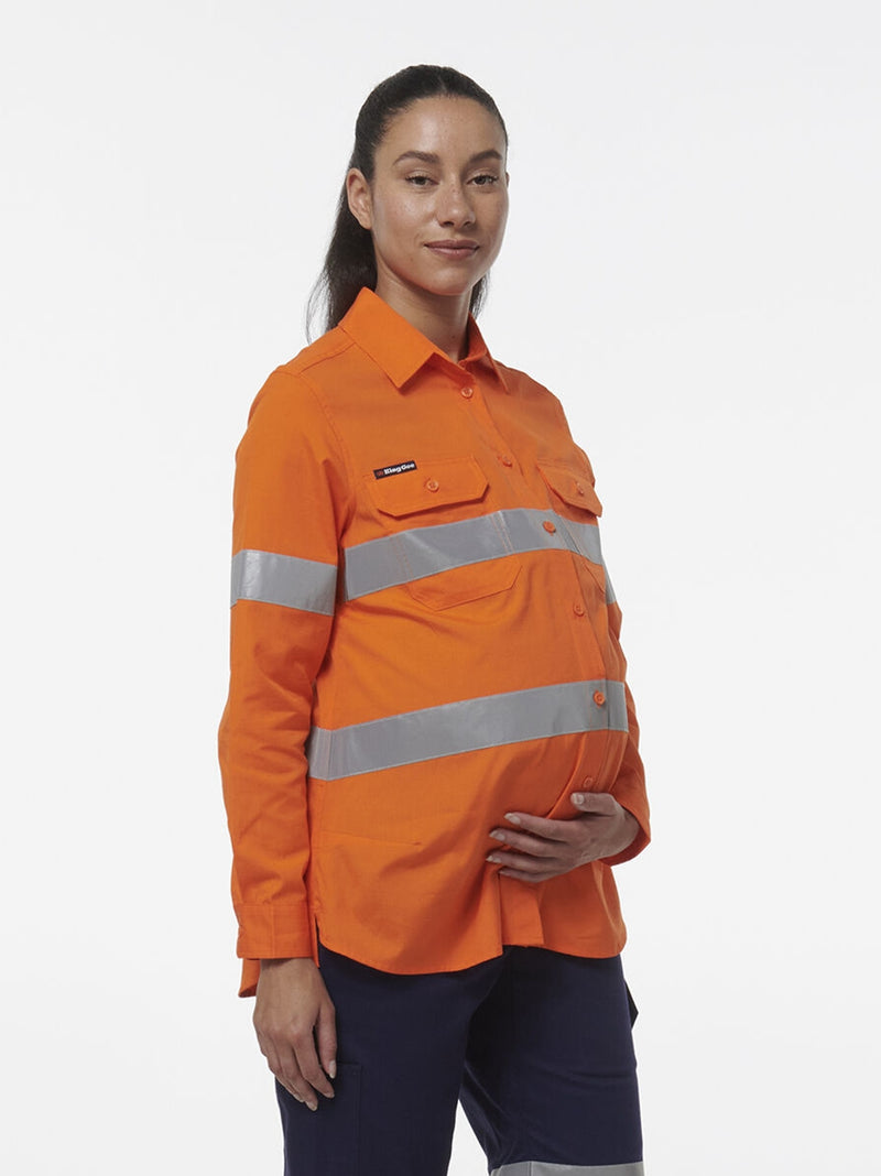 King Gee K44235 Workcool Maternity Reflective Shirt Ladies – product photo