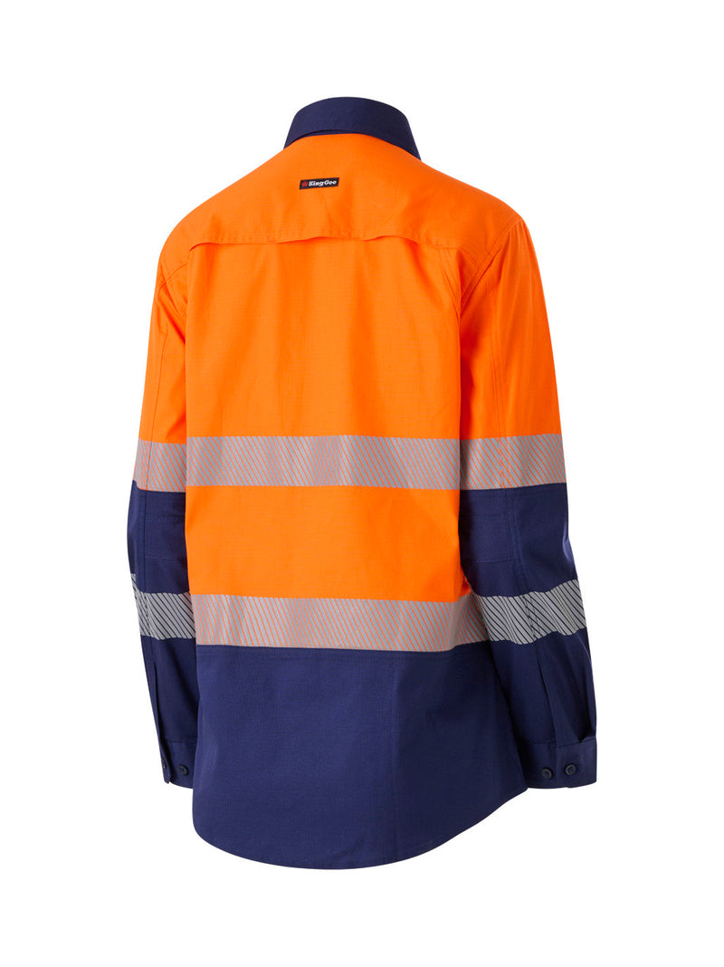 King Gee K44243 Workcool Spliced Stretch Taped Long Sleeve Shirt Ladies – product photo
