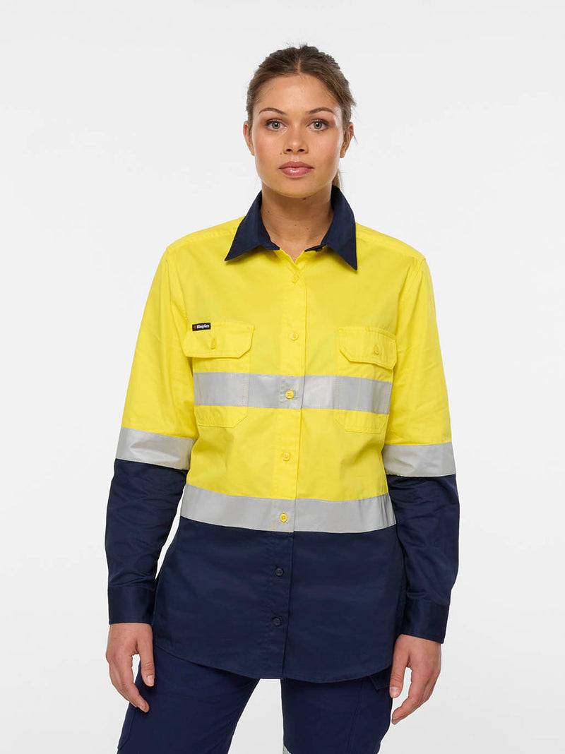 King Gee K44244 Originals Spliced Drill Shirt Ladies – product photo