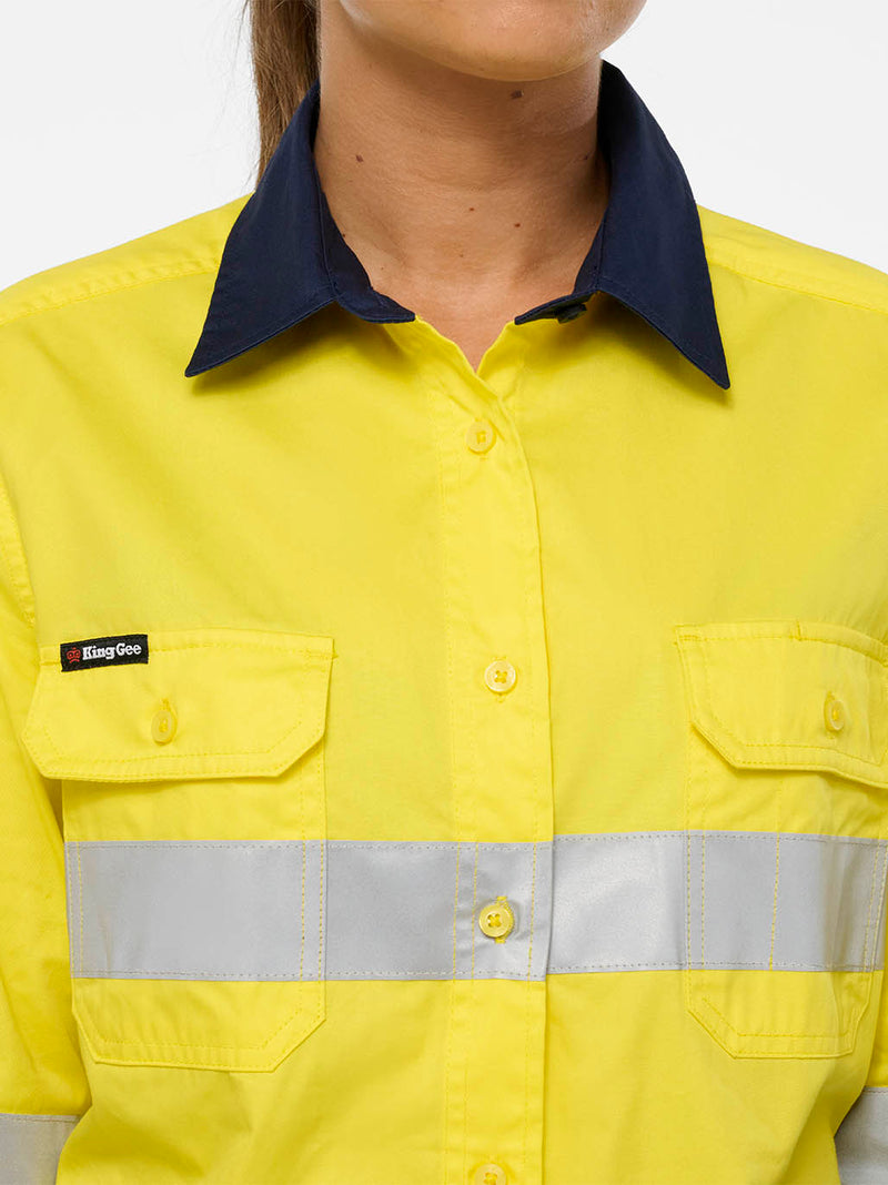 King Gee K44244 Originals Spliced Drill Shirt Ladies – product photo