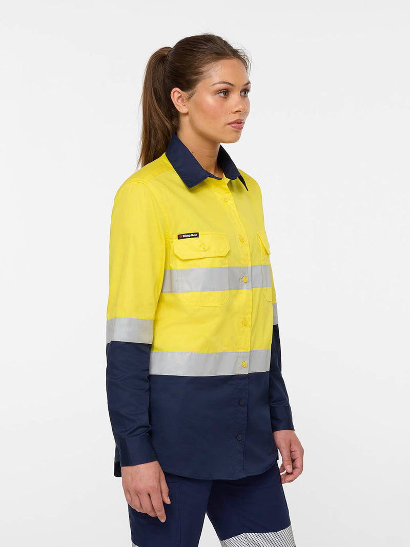 King Gee K44244 Originals Spliced Drill Shirt Ladies – product photo