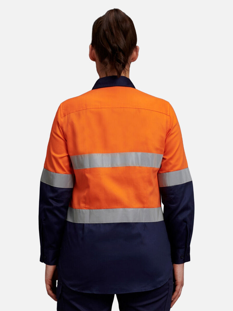 King Gee K44532 Hi-Vis Reflective Long Sleeve Work Shirt Ladies – product photo