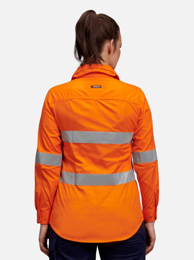 King Gee K44545 Workcool 2 Hi-Vis Reflective Work Shirt Ladies – product photo