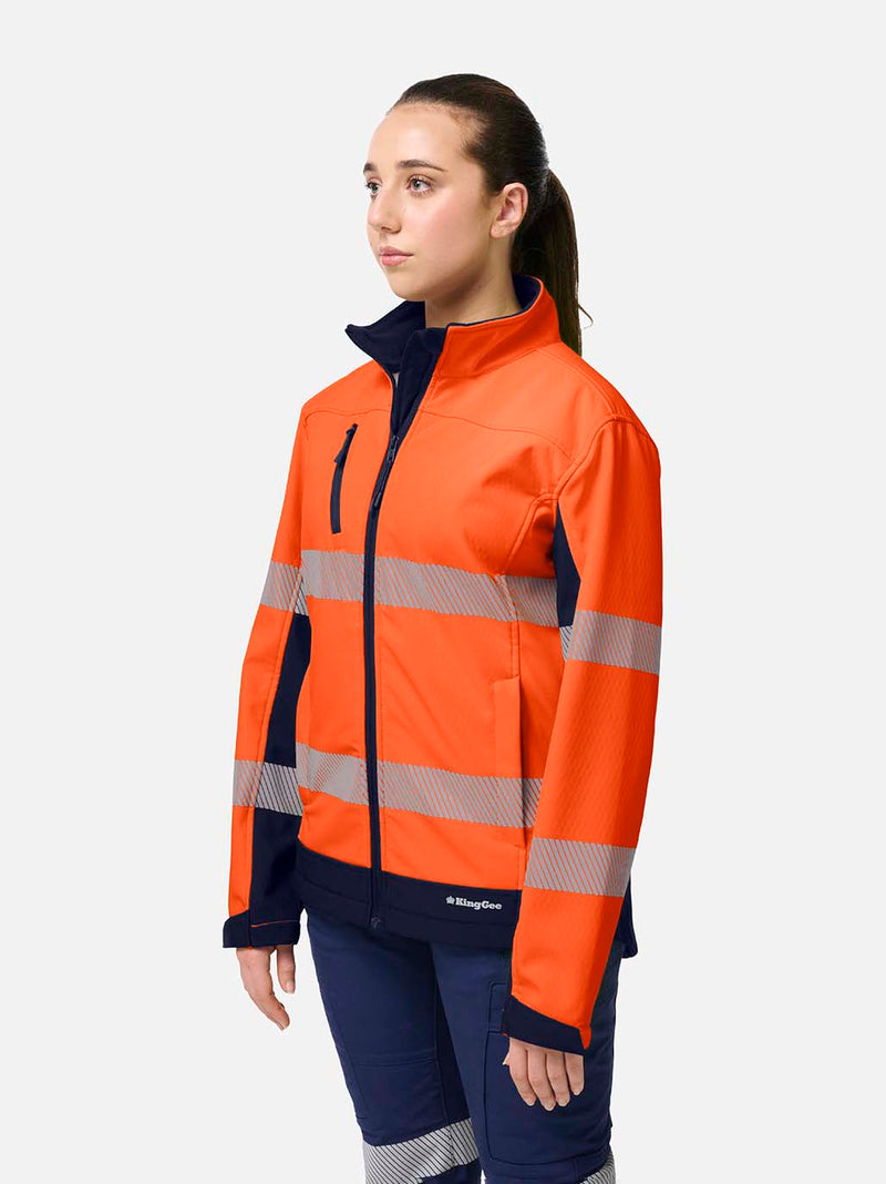 King Gee K45000 Originals Softshell Segmented Tape Jacket Ladies – product photo