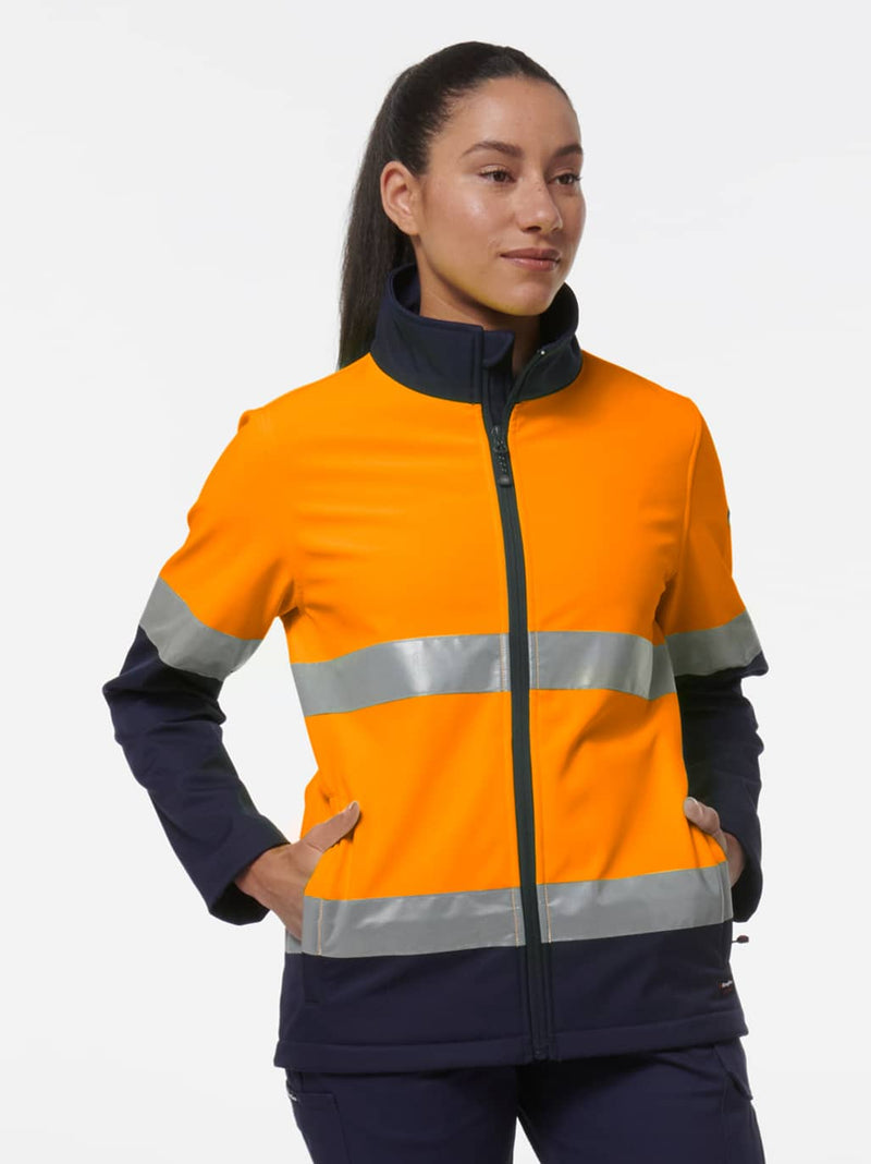 King Gee K45006 Reflective Spliced Soft Shell Jacket Ladies – product photo