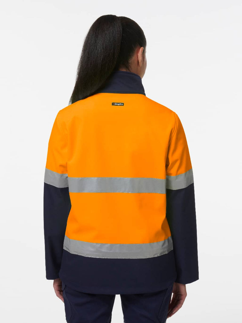King Gee K45006 Reflective Spliced Soft Shell Jacket Ladies – product photo