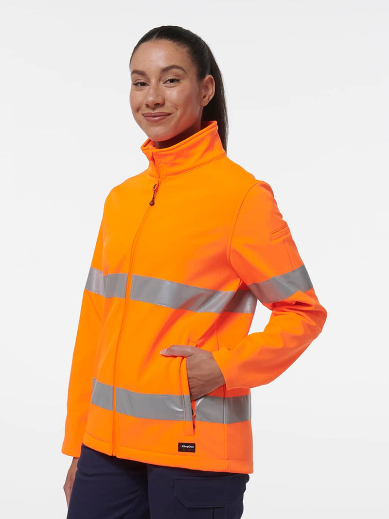 King Gee K45007 Reflective Soft Shell Jacket Ladies – product photo