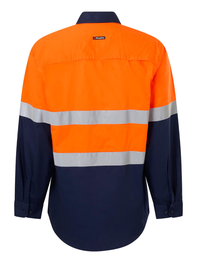 King Gee K54007 Originals Closed Front Vented Drill Shirt Tape Mens – product photo