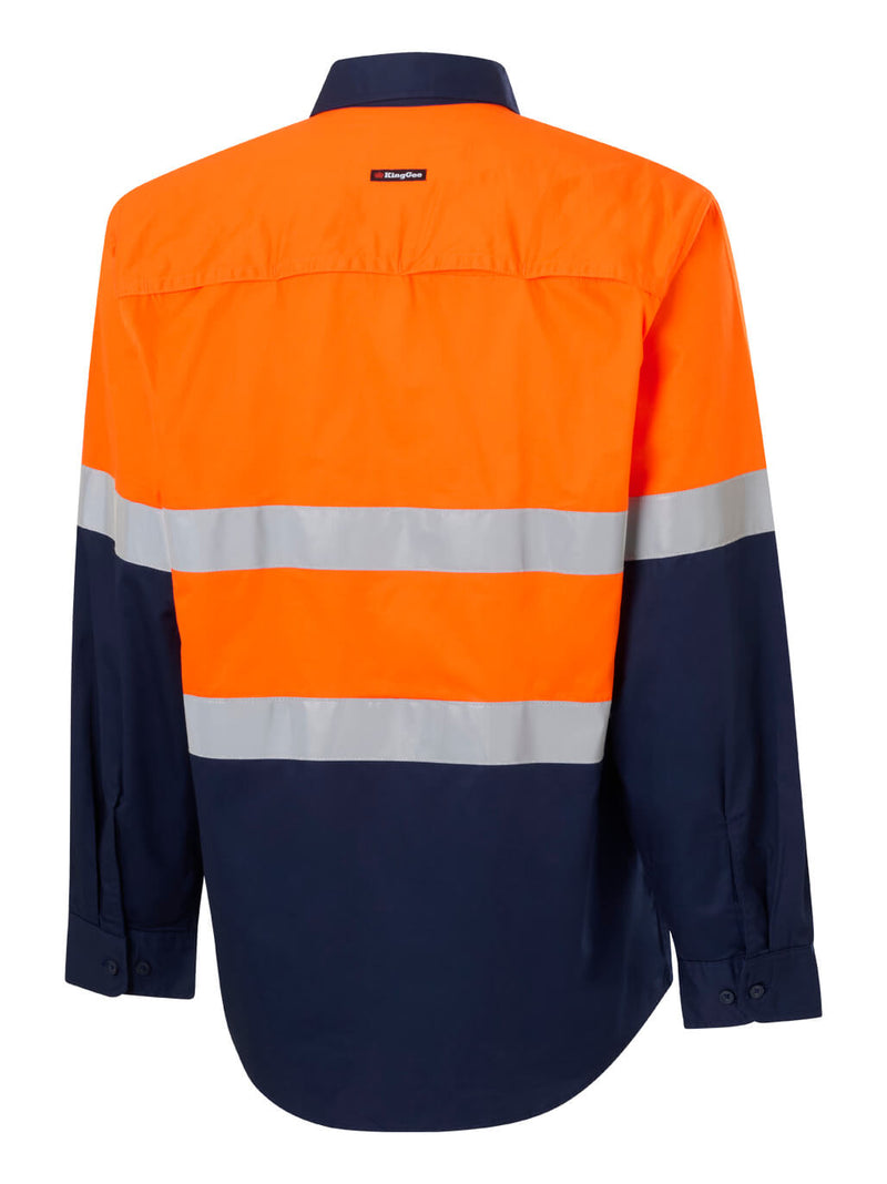 King Gee K54007 Originals Closed Front Vented Drill Shirt Tape Mens – product photo