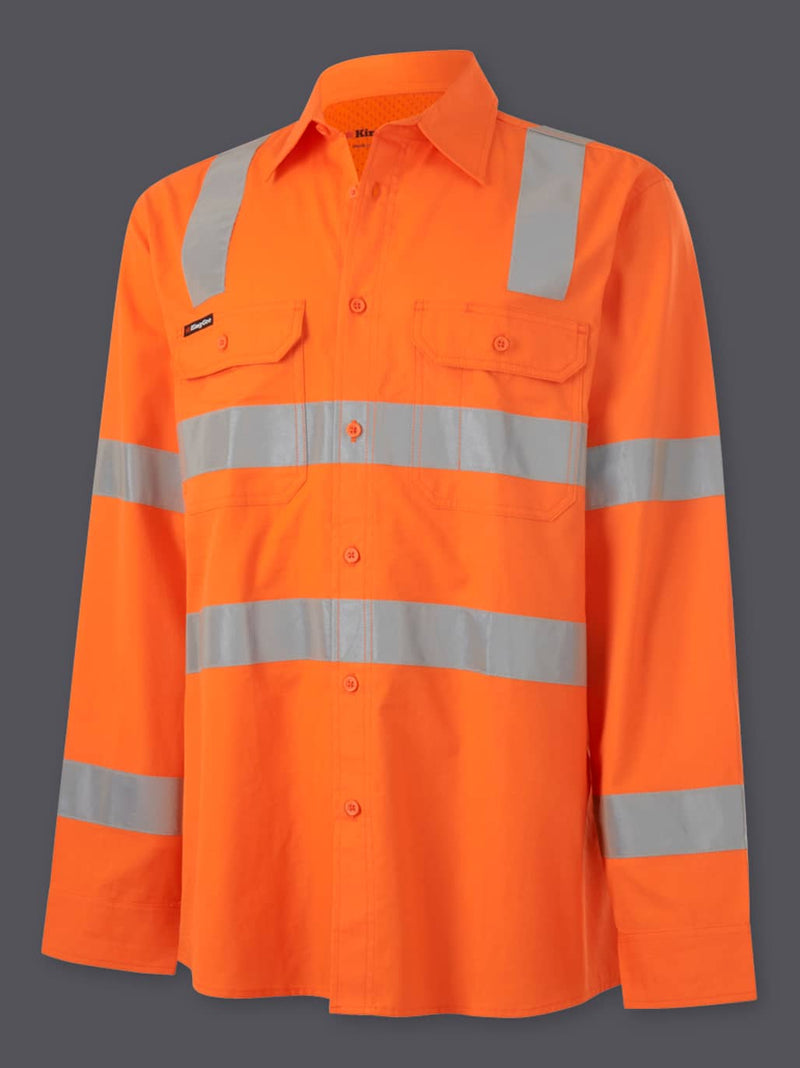 King Gee K54014 Workcool Vented Vic Rail Shirt Mens – product photo