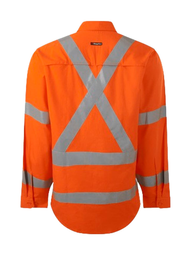 King Gee K54016 Workcool Vented NSW Rail Shirt Mens – product photo