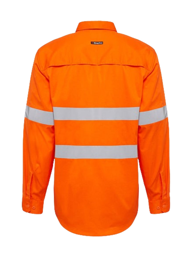 King Gee K54030 Originals Hi-Vis Taped Long Sleeve Shirt Mens – product photo