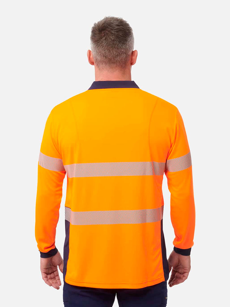 King Gee K54225 Workcool Hyperfreeze Hi-Vis Reflective Long Sleeve Polo Mens – product photo