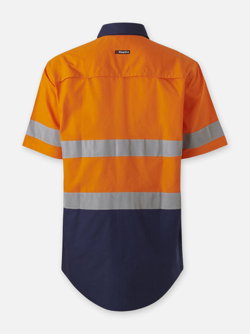 King Gee K54911 Workcool Vented Spliced Shirt Taped Short Sleeve Mens – product photo