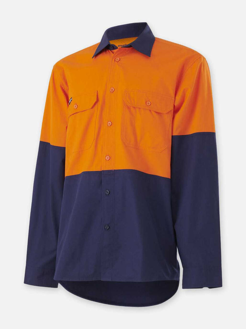 King Gee K54912 Workcool Vented Spliced Shirt Long Sleeve Mens – product photo