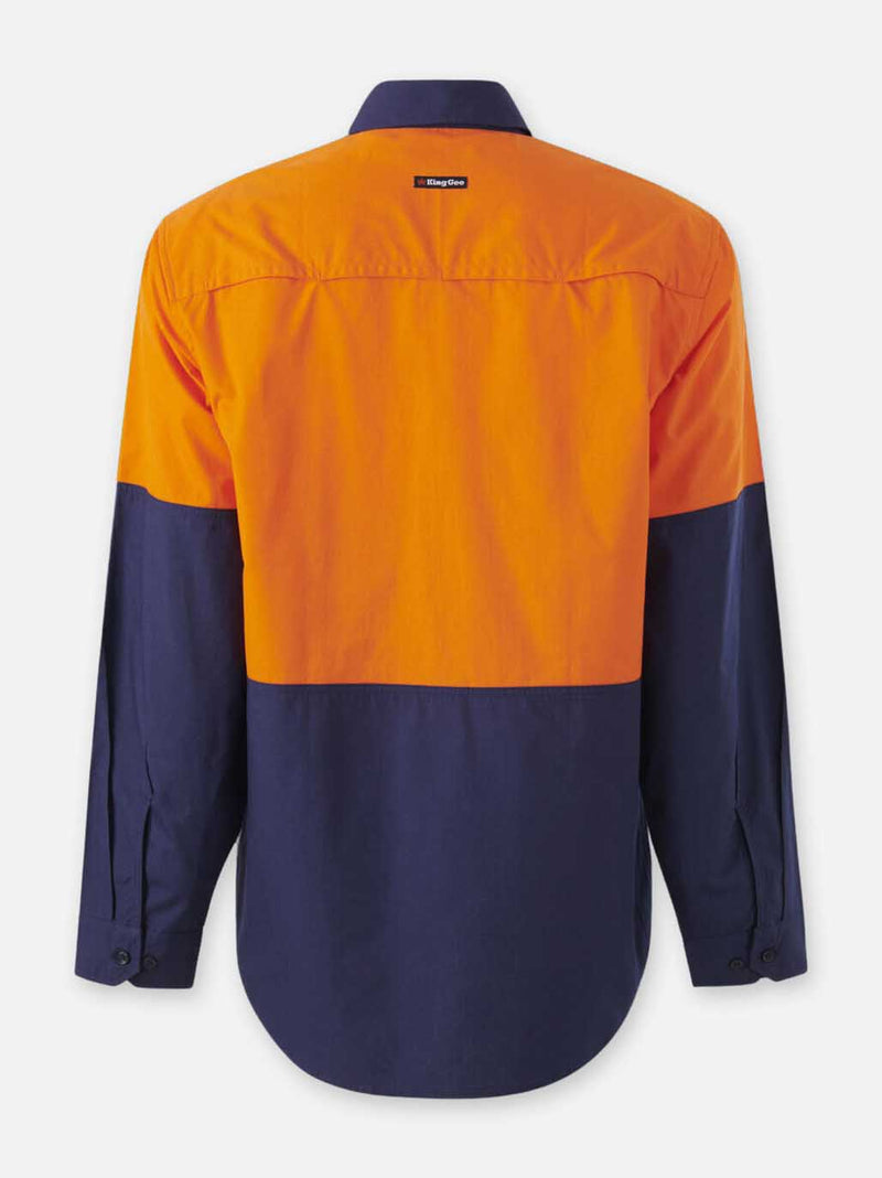 King Gee K54912 Workcool Vented Spliced Shirt Long Sleeve Mens – product photo