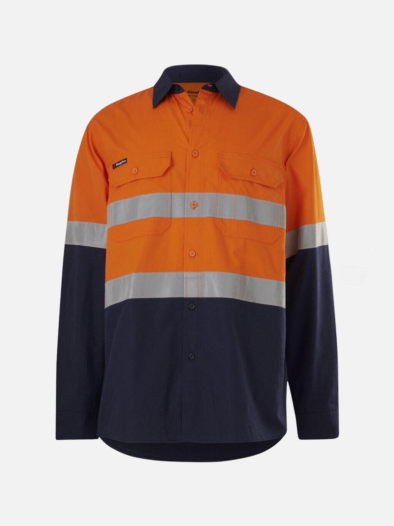 King Gee K54913 Workcool Vented Spliced Shirt Taped Long Sleeve Mens – product photo