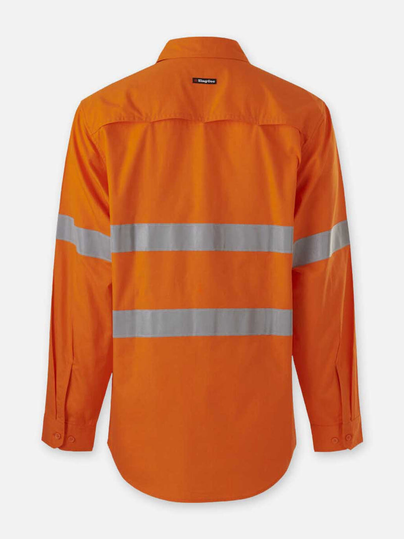 King Gee K54915 Workcool Vented Shirt Taped Long Sleeve Mens – product photo