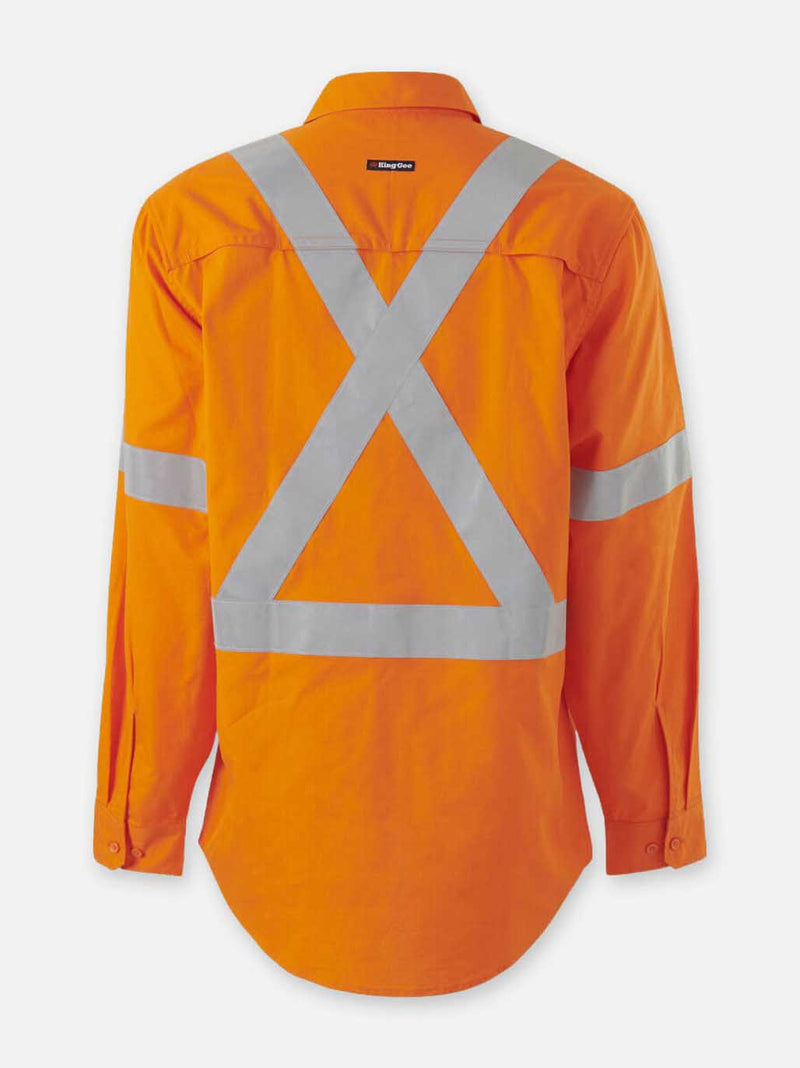 King Gee K54917 Workcool Vented X Back Shirt Long Sleeve Mens – product photo