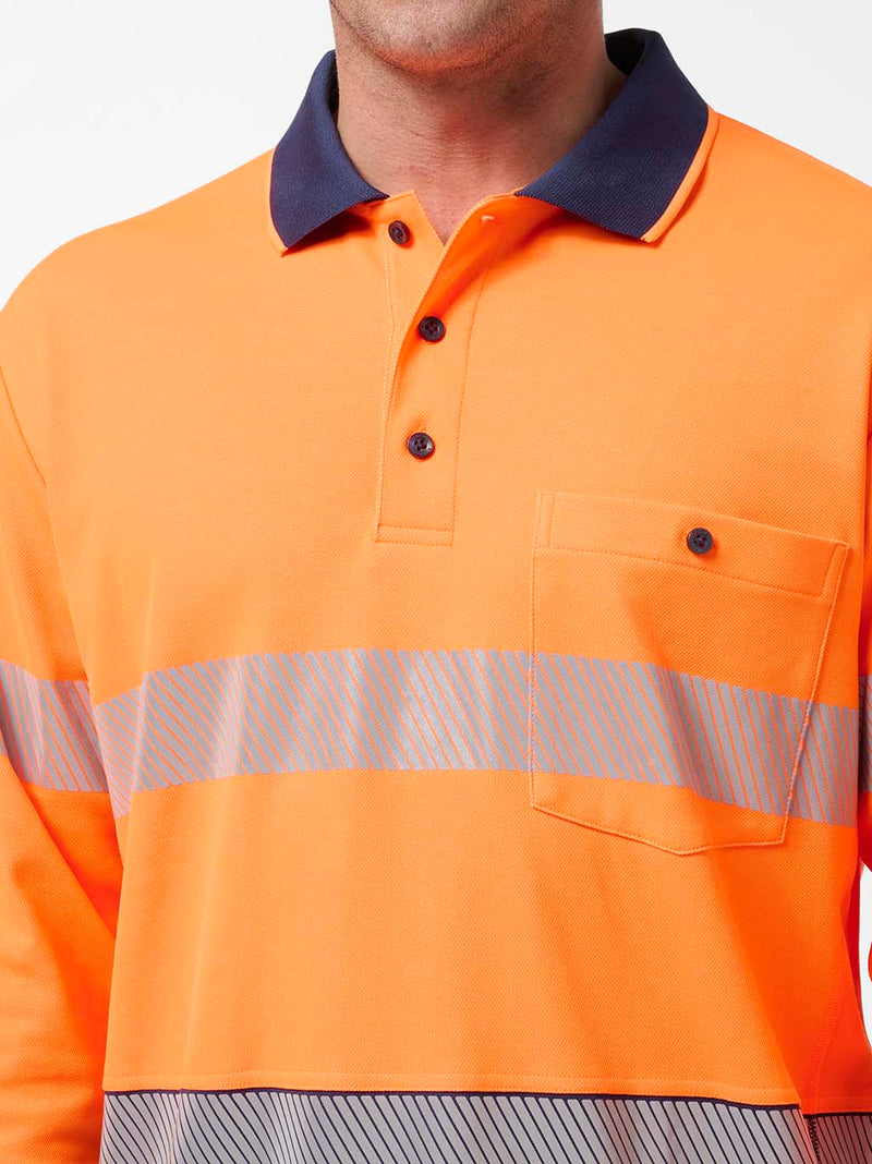 King Gee K54927 Originals Spliced Taped Cotton Back Polo Mens – product photo