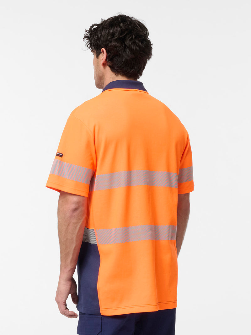 King Gee K54928 Originals Hi-Vis Spliced Taped Cotton Back Polo Mens – product photo