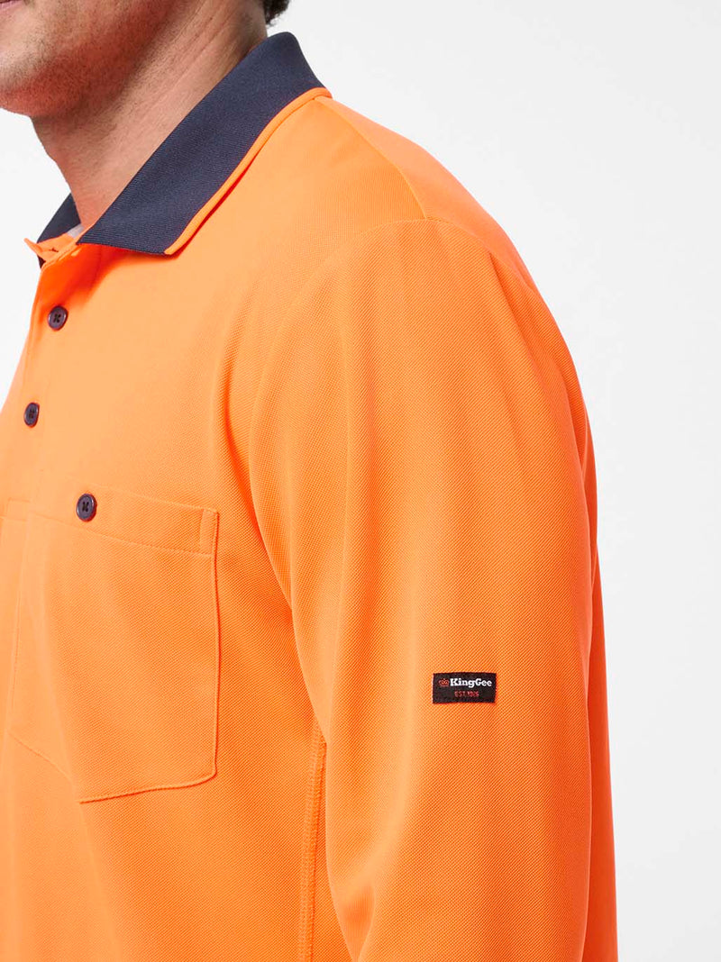 King Gee K54931 Originals Hi-Vis Spliced Polo Mens – product photo